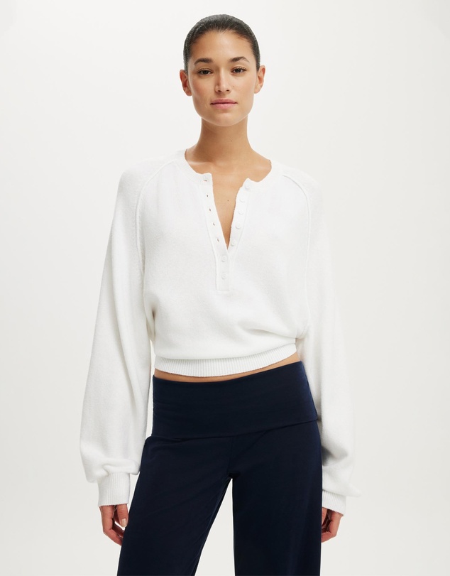Cotton On - Everfine Oversized Henley Knit
