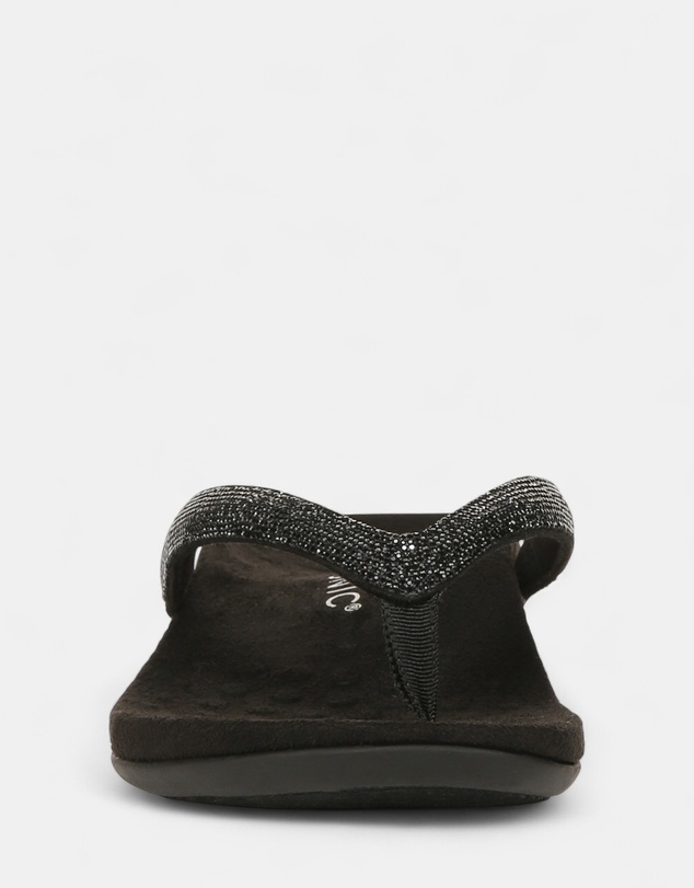Vionic - Dillon Shine Toe Post Sandal - Black