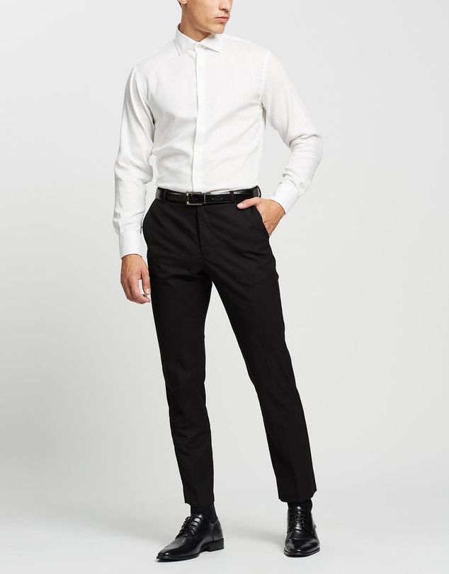 Van Heusen - Euro Tailored Fit Herringbone Shirt