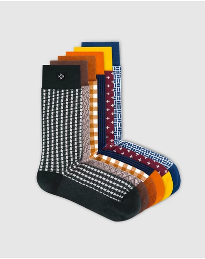 Sockdaily - Seventeen 6 Pack Crew Socks