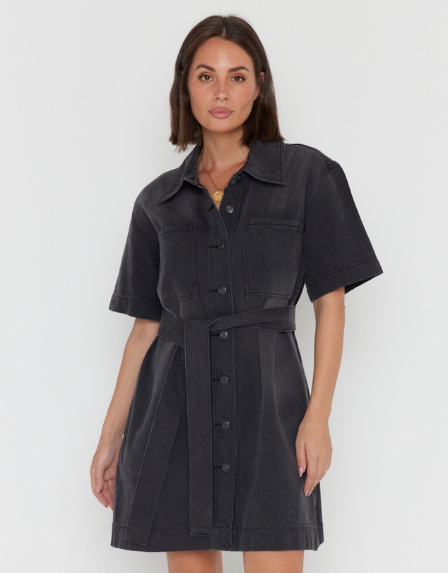 ALEXANDRA - Milano Dress Black Denim
