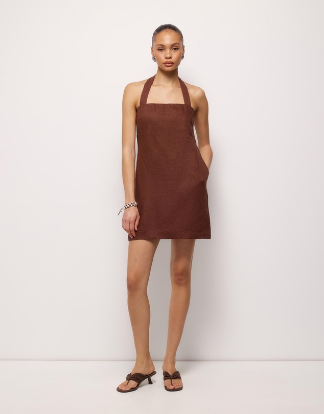 AERE - Tessa Linen Mini Dress