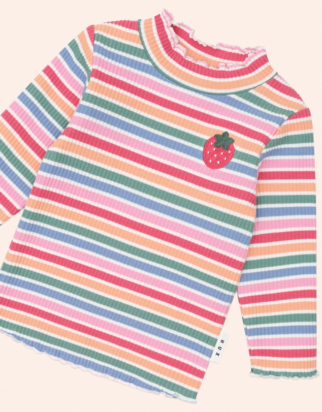 Huxbaby - Tutti Frutti Stripe Rib Skivvy - Babies-Kids