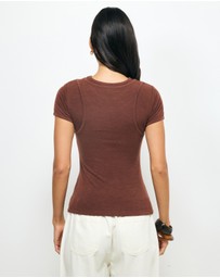 AERE - Double Layer Sheer T-Shirt