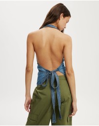 Cotton On - Avery Wrap Denim Top