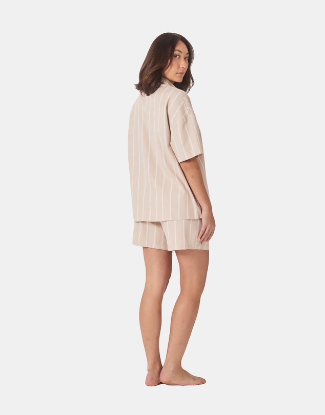 Gingerlilly - Sasha Striped Boyfriend Short PJ Set