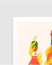 Olive et Oriel - Spicy Hot Sauces by Arte Koola Art Print