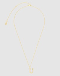 Wanderlust + Co - Alphabet Bubble Pendant Necklace - Letter U