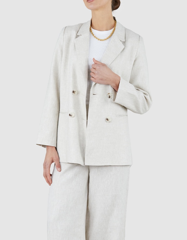 Amelius - Azure Linen Blazer