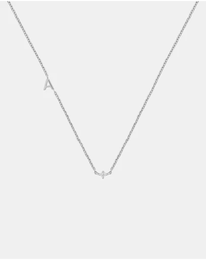 YCL  - Petite Initial Necklace A - Sterling Silver