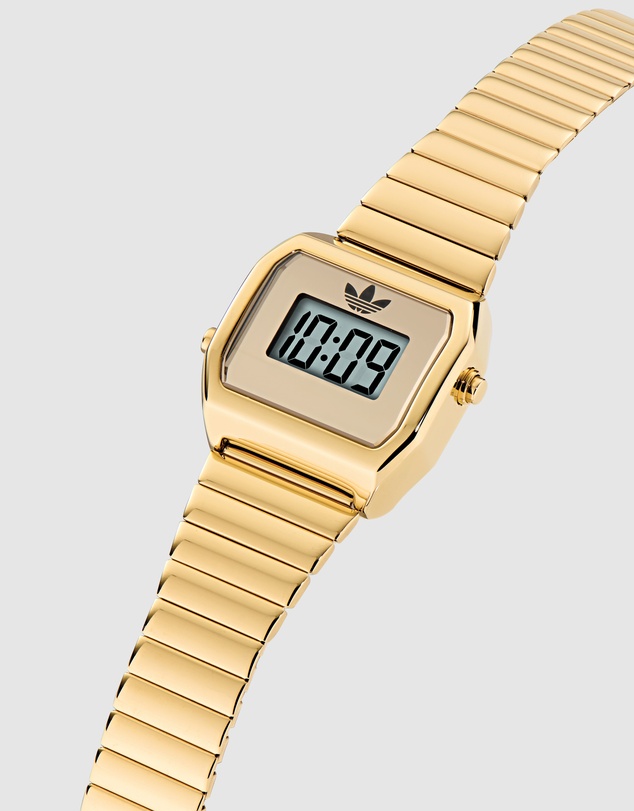 adidas Originals - Digital Two XS 20mm Gold-Tone Stainless Steel Bracelet Watch
