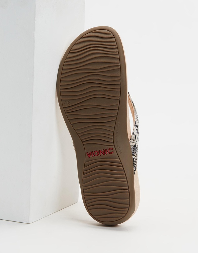 Vionic - Dillon Toe Post Sandal - Boa Metallic