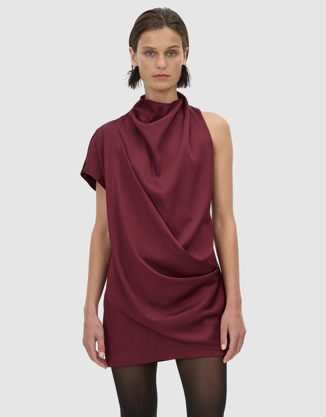 CAMILLA AND MARC - Aeris Draped Satin Mini Dress