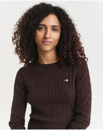 Gant - Stretch Cotton Cable Crew Neck Knit