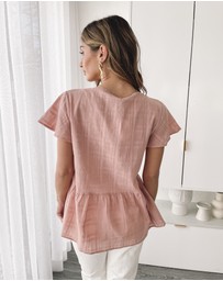 Esther & Co - Arlo Top - Terracotta