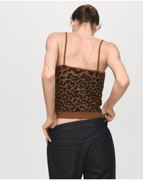 M.N.G - Leopard-Print Knitted Top