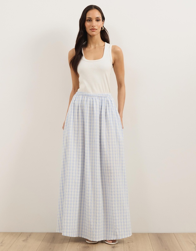 Atmos&Here - Stella Gingham Maxi Skirt