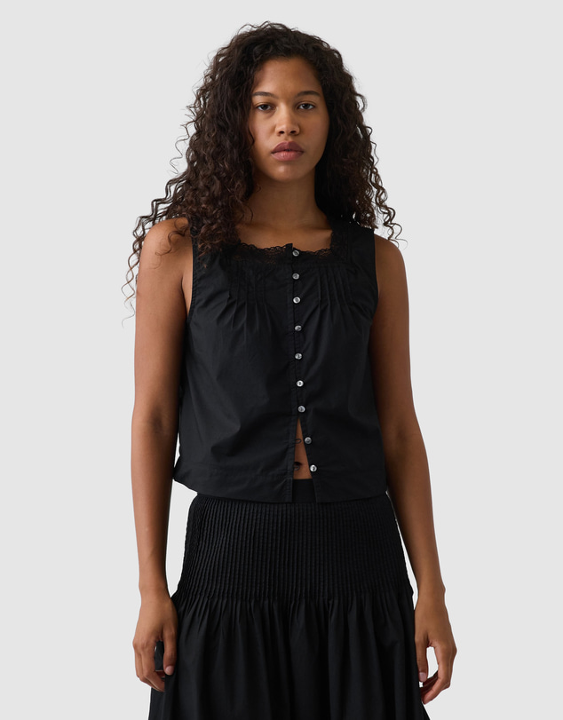 GAP - Sleeveless Lace Insert Shell Top