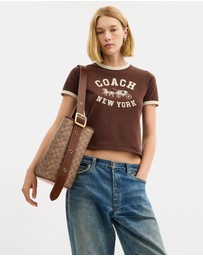 Coach - Coated Canvas Signature Bleecker Bucket Bag
