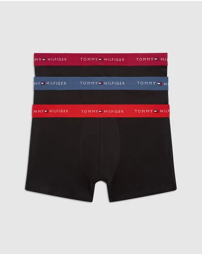 Tommy Hilfiger - 3-Pack Signature Repeat Logo Waistband Trunks