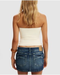 Cotton On - Micro Low Denim Skirt