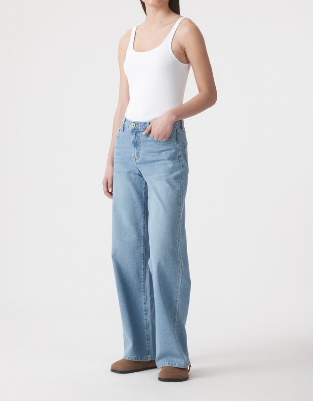 Outland Denim - Mia Mid Wide Jeans