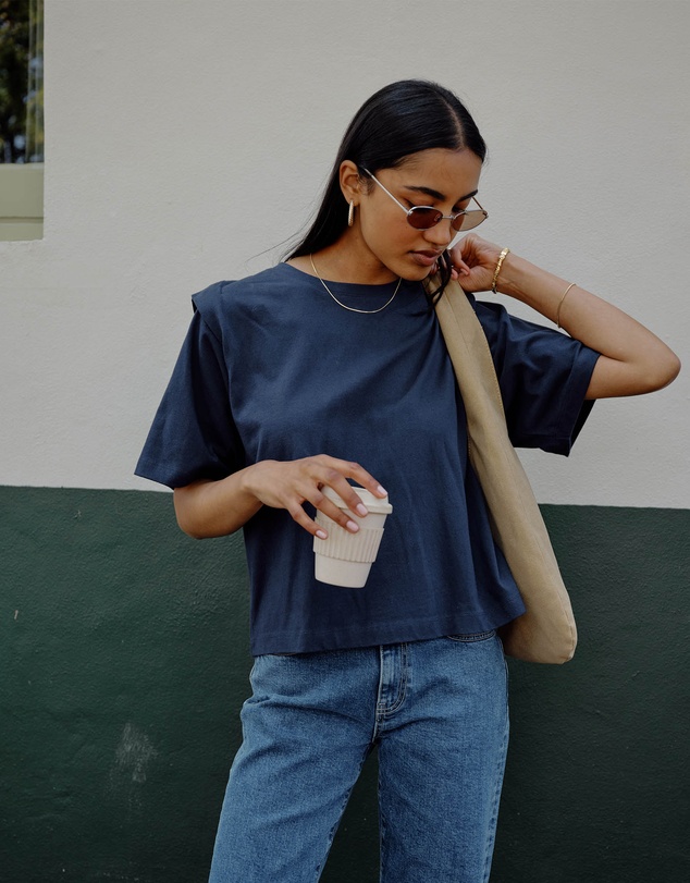 Ceres Life - Rainey Pleat Sleeve Tee
