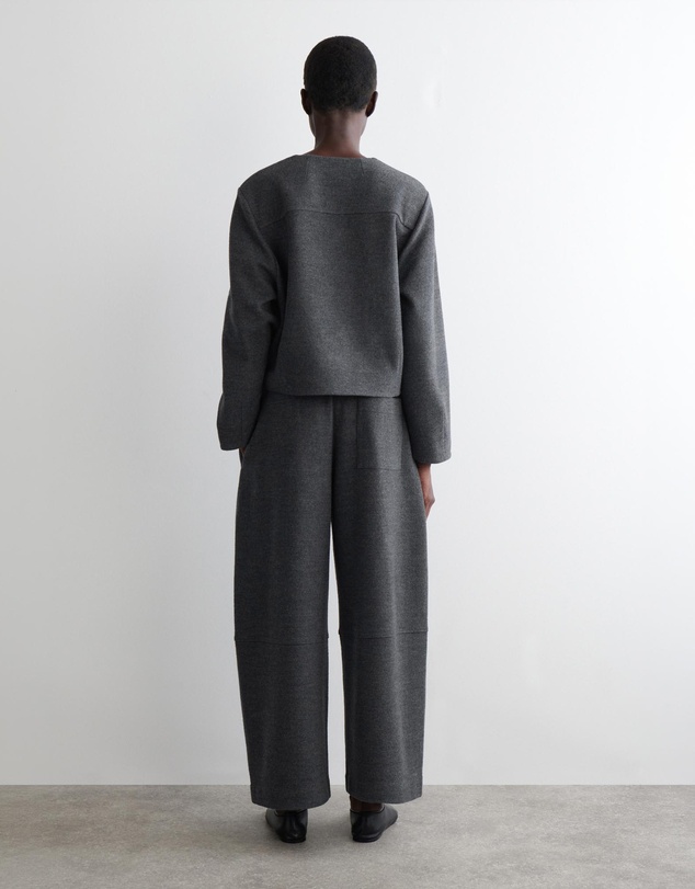 COS - Boiled-Wool Barrel-Leg Trousers