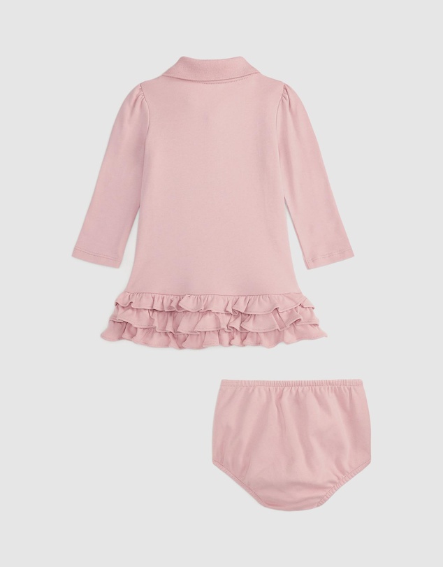 Polo Ralph Lauren - Ruffled Soft Cotton Polo Dress & Bloomers - Babies