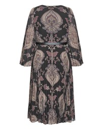 City Chic - Eloise Pleat Belted Midi Dress