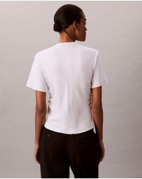 Calvin Klein Jeans - Script Logo Graphic Gathered T-Shirt
