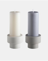 porter green - escc small pillar candle soy-blend unscented candles