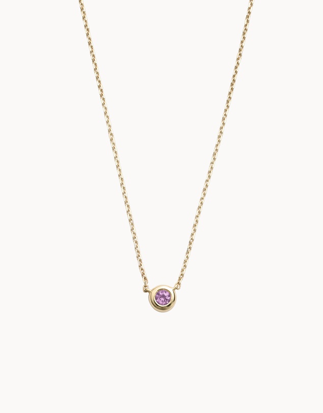 Kirstin Ash - Petite Birthstone Necklace February Amethyst