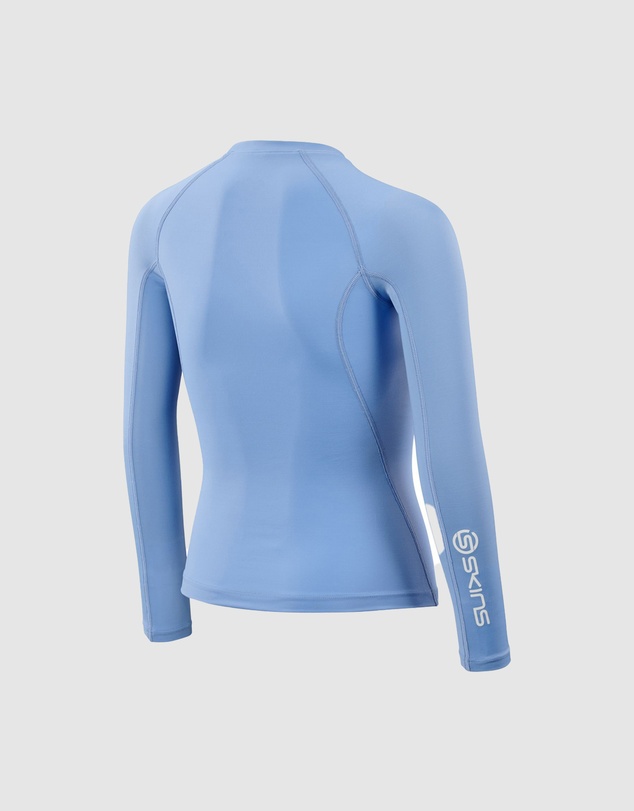 SKINS - Youth Compression Long Sleeve Top - Sky Blue