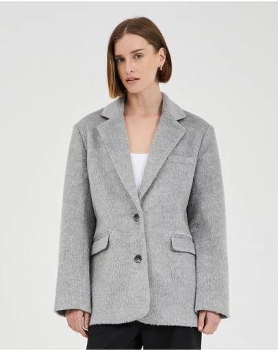 FRIEND of AUDREY - The Brushed Wool-Blend Blazer