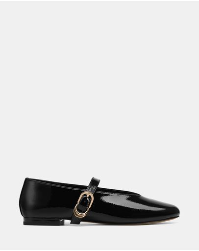 Black Crinkle Patent Leather
