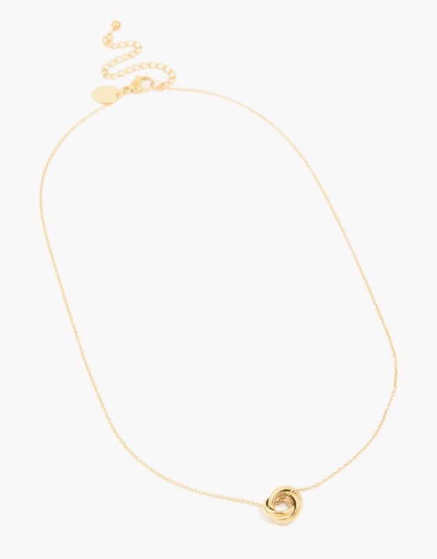 Lovisa - Waterproof Gold Plated Stainless Steel Looped Pendant Necklace