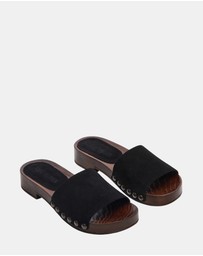 Steve Madden - Cento Black Suede Sandals