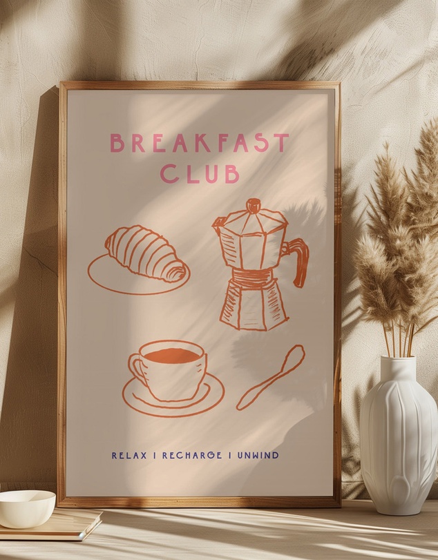 Olive et Oriel - Breakfast Club by Treechild Art Print