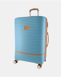 Pierre Cardin - Pierre Cardin Classique Medium Hard Shell with Mini Beauty Case Set + Leather Tag