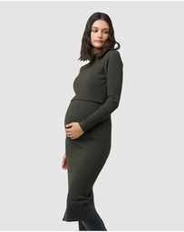 Ripe Maternity - Nella Rib Nursing Knit Dress