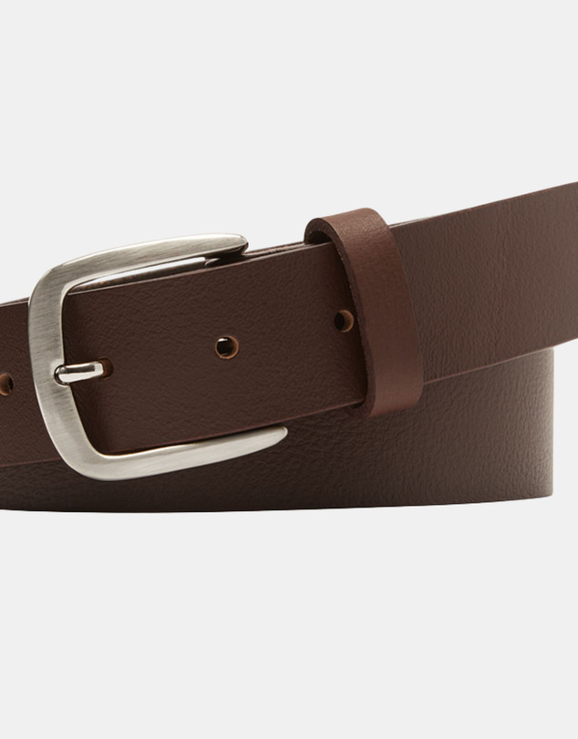 Buckle - Orlando. Australian Made Milled Leather Belt. 35mm width.