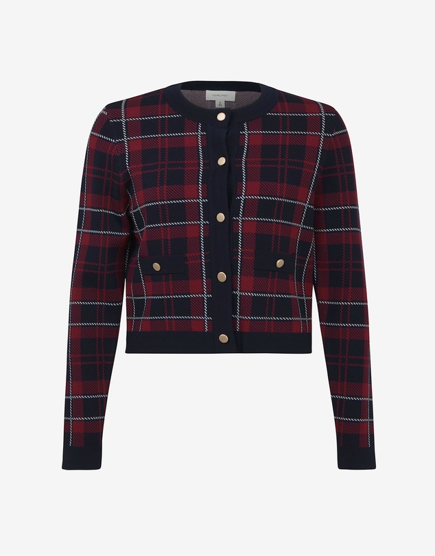 Forcast - Siane Check Knit Cardigan