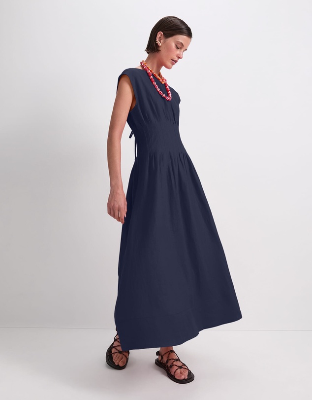 Sportscraft - Ariana Pintuck Linen Dress