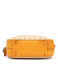 Pre-Loved by Azura Reborn - Pre-Loved Small Saffiano Trimmed Canvas Grommet Bauletto Bag