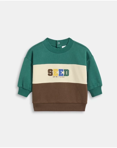 Seed Heritage - Colourblock Logo Sweat