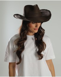 Morgan & Taylor - Ramona Cowboy Fedora in Brown