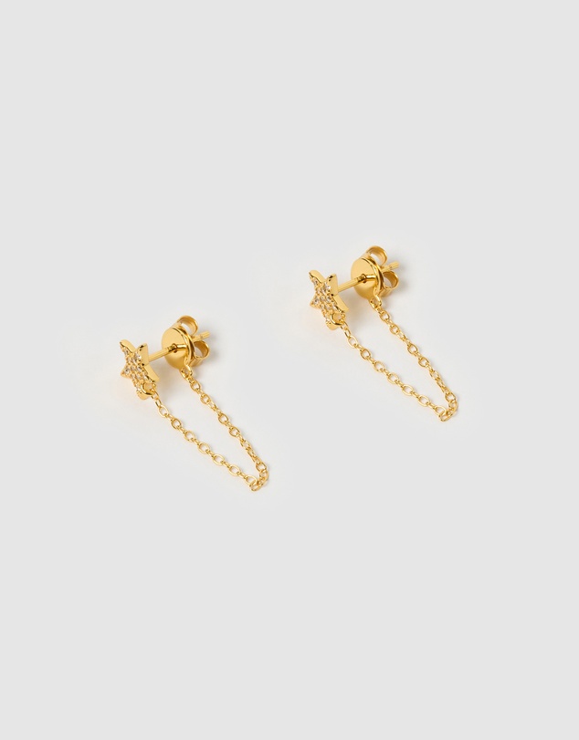 Izoa - Ashy Drop Stud Earrings