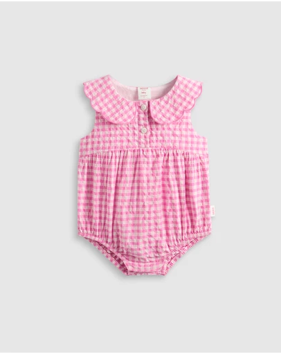 Seed Heritage - Gingham Scallop Romper