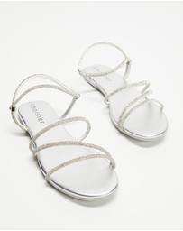 Holster - Viva Flat Strappy Sandals - Silver - Women's